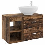 vidaXL Badkamermeubel Set 2 pcs Oud hout Bewerkt hout, Verzenden
