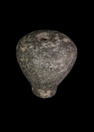 West-Aziatisch Grijs gevlekt hardsteen Macehead (Zonder, Antiek en Kunst