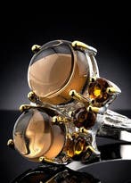 Zilver, Smoky Quartz - Ring - Natuurgeïnspireerd, Collections, Minéraux & Fossiles