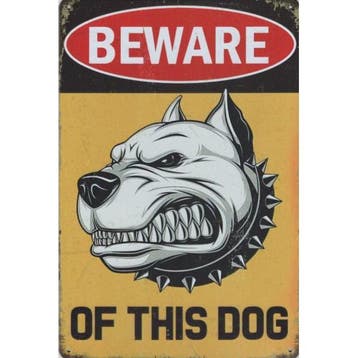 Wandbord -  Beware Of The Dog, Nieuw