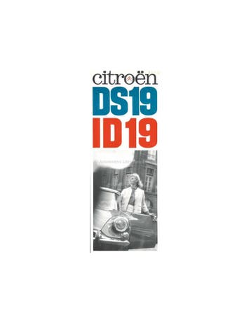 1964 CITROEN DS 19 / ID 19 PROGRAMMA BROCHURE ENGELS USA, Ophalen of Verzenden, Nieuw