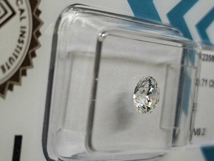 1 pcs Diamant (Naturelle) - 0.71 ct - Rond - E - VVS2 -, Bijoux, Sacs & Beauté, Pierres précieuses