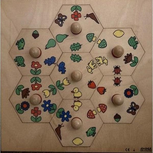 Rolf Inlegpuzzel Carrousel Buiten (7 stukken), Livres, Livres scolaires, Envoi