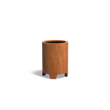 Cortenstaal plantenbak Ø60x80cm - Met poten, Rond, Nieuw, Metaal, 60 tot 100 cm