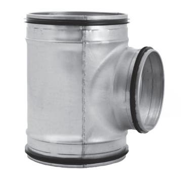 T-stuk 90º met rubberdichting Ø 100mm - Ø 100mm - Ø 80mm, Verzenden