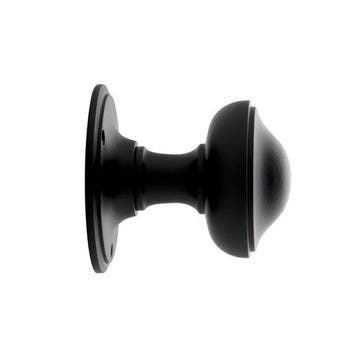 Draaibare ronde deurknop 80mm in mat zwart - voor binnen..., Ophalen of Verzenden, Nieuw, Koper of Messing, Klink of Kruk