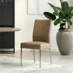 Leren eetkamerstoel Real - Vintage Taupe (taupe/bruin) -, Ophalen of Verzenden