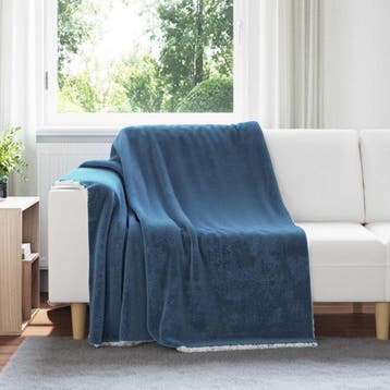 vidaXL plaid Marineblauw 150 x 200 cm 1.64 kg Fleece, Verzenden, Nieuw