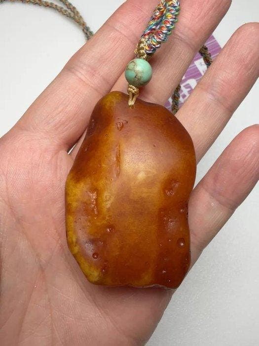 Hanger van Baltisch barnsteen, 31,5 g - Barnsteen - Baltic, Verzamelen, Mineralen en Fossielen