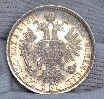 Oostenrijk. Franz Joseph I. 1 Florin (Gulden) 1891 (Zonder