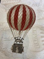 Exclusieve stof met luchtballonnen in dubbele hoogte zonder