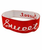 Haarband Sport 4cm - Elastiek - Tekst “Sweet” - Rood