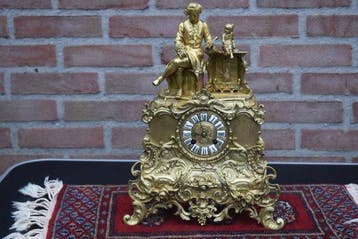 Régulateur de table - Antique - Bronze patiné - 1850-1900 -