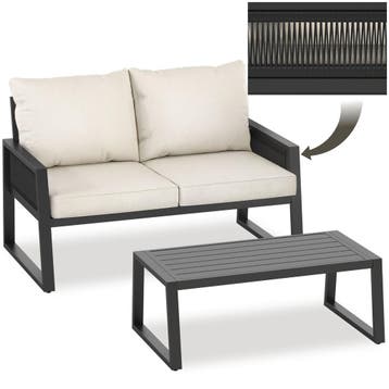 Aluminium tuinloungeset Captive in rope-design, Verzenden, Nieuw