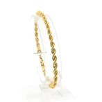 Gouden gedraaide schakelarmband, Ophalen of Verzenden, Gebruikt, Overige kleuren, Goud