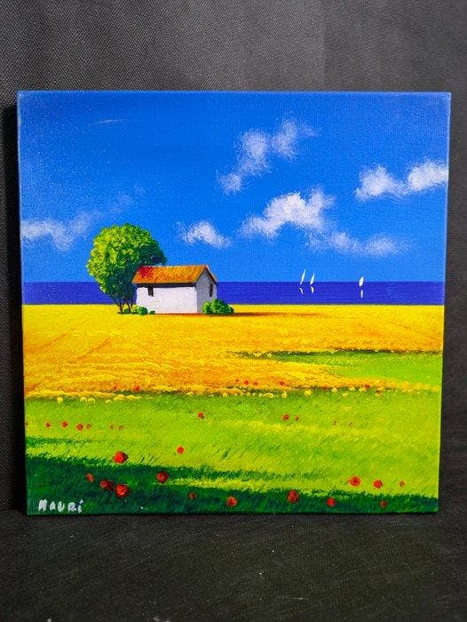 Roberto Mauri (1977) - Campi destate, Antiek en Kunst, Kunst | Schilderijen | Klassiek