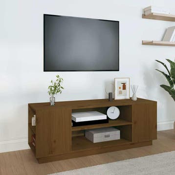 vidaXL Tv-meubel 110x35x40,5 cm massief grenenhout, Verzenden, Nieuw