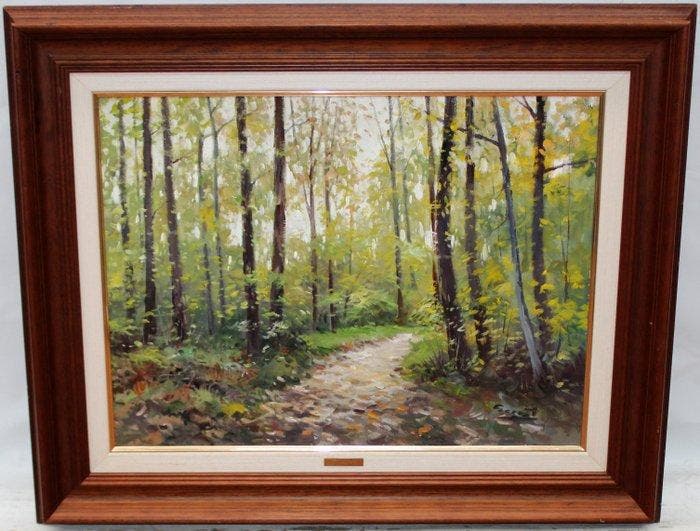 Jordi Serrat Balasch (1935) - Paisaje boscoso - NO RESERVE, Antiek en Kunst, Kunst | Schilderijen | Klassiek