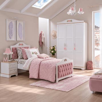 Almila Bianca Complete Kinderkamer Set Crème/Rose - 120 x 20, Huis en Inrichting, Nieuw
