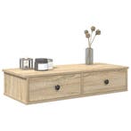 vidaXL Wandschap met lades 80x34x17 cm bewerkt hout sonoma, Verzenden, Nieuw