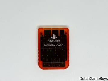 Playstation 1 / PS1 - Memory Card - Clear Orange, Verzenden, Gebruikt