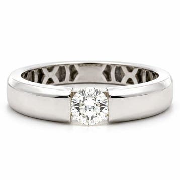 Zonder minimumprijs - Ring - 14 karaat Witgoud - 0.45ct. tw., Nieuw