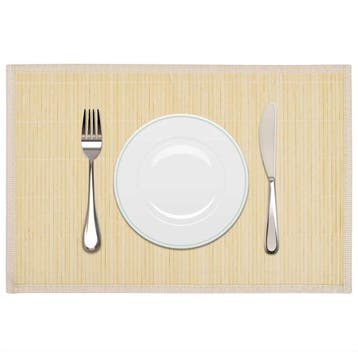 vidaXL 6 Placemats bamboe 30 x 45 cm natuurlijk, Verzenden