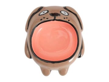 Veiling - Home Studyo x Jean Jullien hondenvoerbak DOG bruin, Dieren en Toebehoren, Nieuw