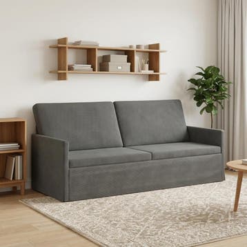 vidaXL 3-zits sofa Donkergrijs 190 x 81 x 82 cm Corduroy, Verzenden, Nieuw