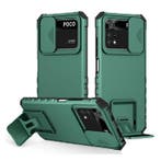 Xiaomi Poco M3 Pro - Kickstand Hoesje met Camera Slide -, Verzenden