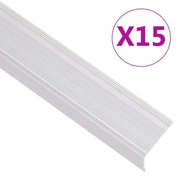 vidaXL Trapneuzen L-vormig 15 st 90 cm aluminium, Doe-het-zelf en Bouw, Verzenden, Nieuw