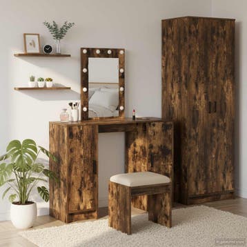 vidaXL Kaptafel Bruin 102 x 33 x 135 cm Bewerkt hout, Verzenden