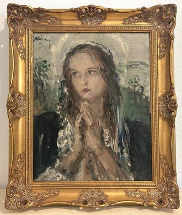 Aurel Naray (1883-1948) - Biddende jonge vrouw