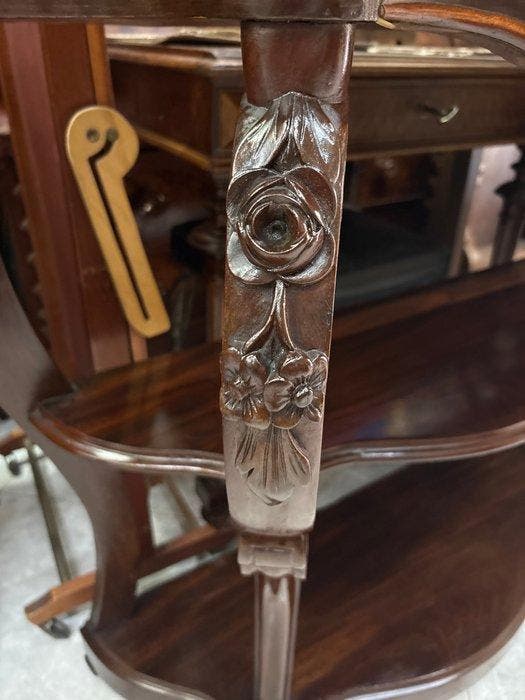 Console - Marbre de Carrare, Acajou, Antiquités & Art, Antiquités | Autres Antiquités