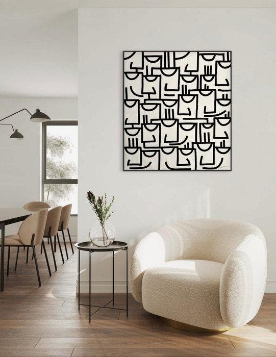 Bamèr - Ritmo Collettivo - (XL), (unique work), Antiquités & Art, Art | Peinture | Moderne