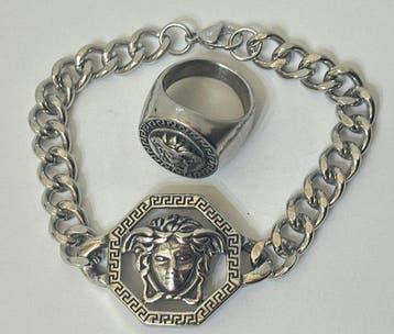 Set (armband en ring) speciaal voor mannen. - 2-delige