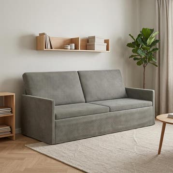 vidaXL 3-zits sofa Lichtgrijs 190 x 81 x 82 cm Corduroy stof, Verzenden, Nieuw