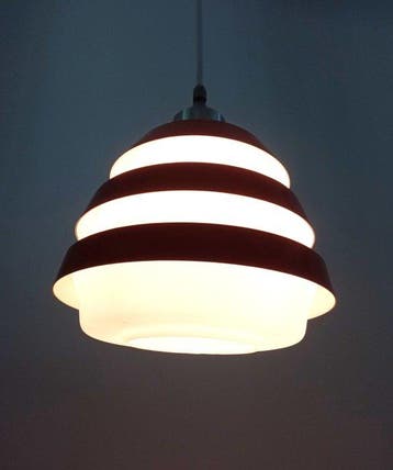 Lampe à suspendre (5) - Verre, Aluminium