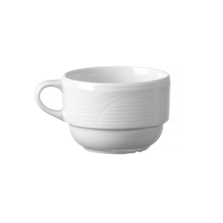 Cappuccinokopjes | SATURN | Porselein | Wit | 23cl | 12, Zakelijke goederen, Horeca | Keukenapparatuur, Nieuw in verpakking, Verzenden