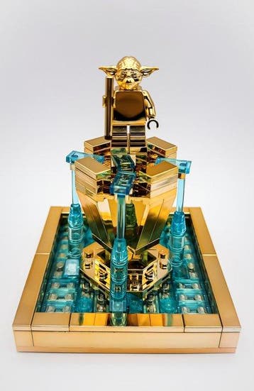 Lego Set - Star Wars - Chrome Bronze Lucas Yoda Fountain, Nieuw