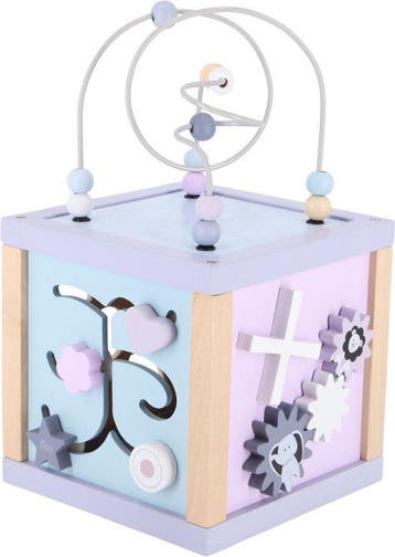 Jipy Houten Activiteiten Kubus Paars/Blauw, Enfants & Bébés, Jouets | Jouets de bébé, Verzenden