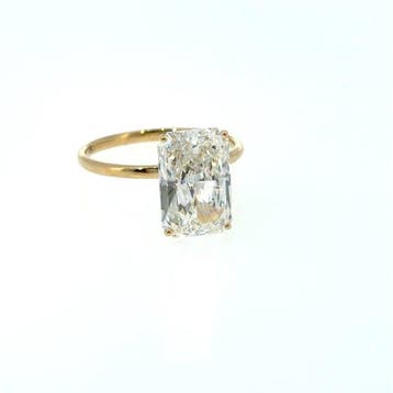 Zonder minimumprijs - Ring - 14 karaat Geel goud - 4.02ct., Nieuw
