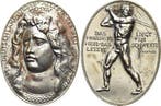 Hochovale verzilverte Bronze-medaille 1914 Eerste wereldo..., Postzegels en Munten, Penningen en Medailles, Verzenden