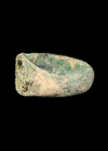 Bactrian Brons Ring met granulatie (Zonder minimumprijs)