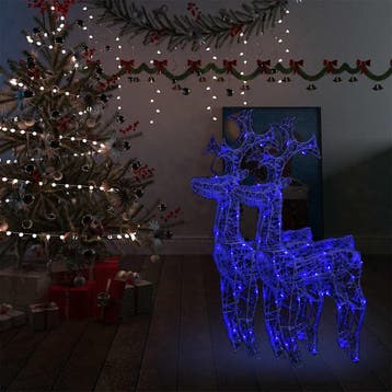 vidaXL Kerstversiering rendier 2 st 60x16x100 cm acryl, Verzenden