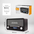 2dekans | Denver DAB18DG DAB+/FM Retro Radio - Bluetooth -, Ophalen of Verzenden, Nieuw