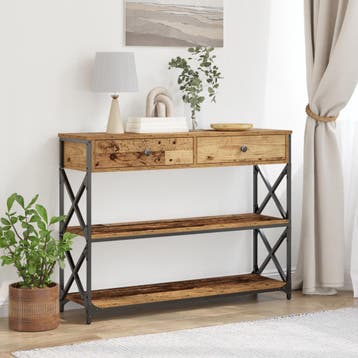 vidaXL Console Tafel Oud hout 100 x 28 x 75 cm, Huis en Inrichting, Tafels | Bijzettafels, Verzenden, Nieuw