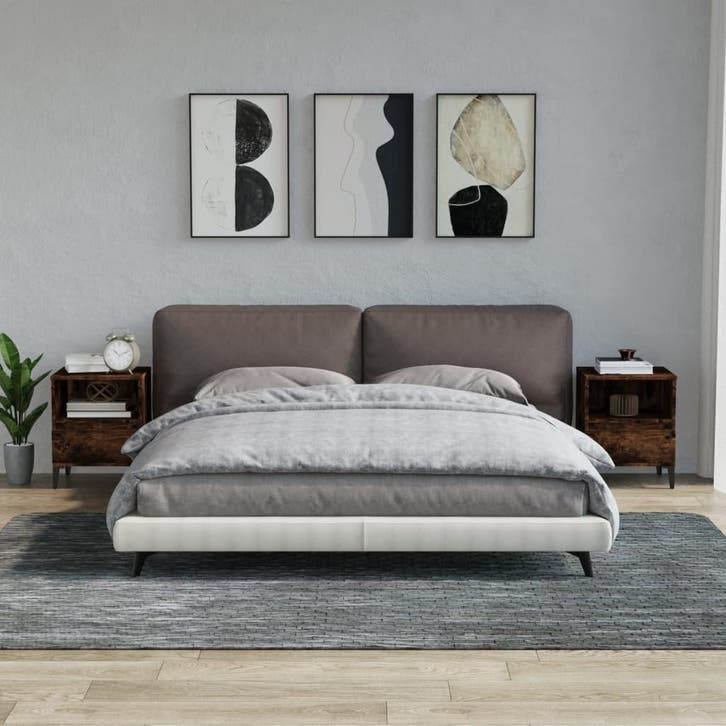 vidaXL Nachtkastjes 2 st 40x35x50 cm gerookt eikenkleurig, Huis en Inrichting, Kasten | Overige, Nieuw, Verzenden