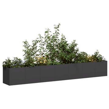 vidaXL Plantenbak 280x40x40 cm koudgewalst staal zwart, Verzenden