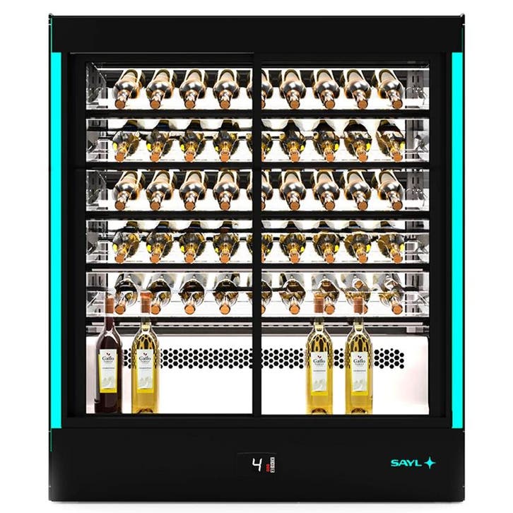 Wijnkoelvitrine | PAK | 50x 75cl | Zwart | +2°C/+6°C |, Zakelijke goederen, Horeca | Keukenapparatuur, Nieuw in verpakking, Verzenden